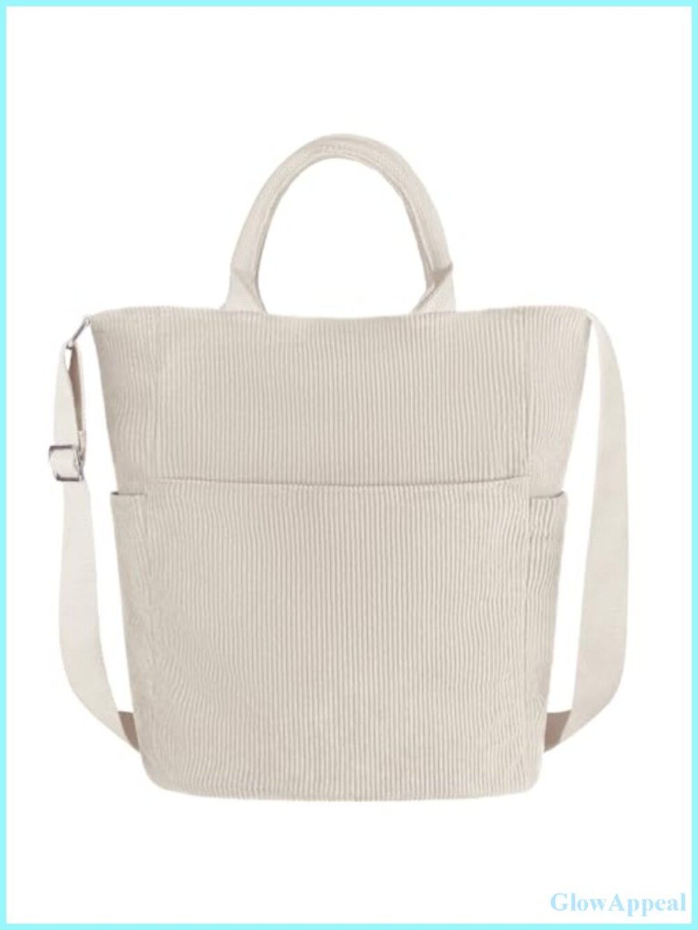 Corduroy Tote Bag Large Crossbody Hobo Shoulder Handbag for Work Shopping